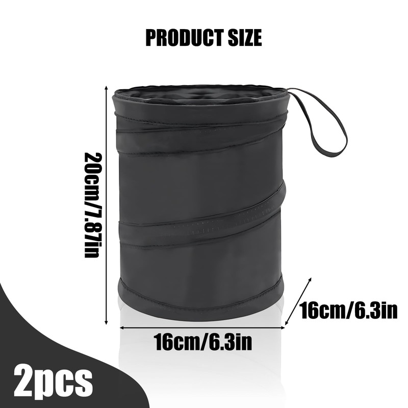 2 Pcs Car Bin, 20x16cm Foldable Car Bins for Front