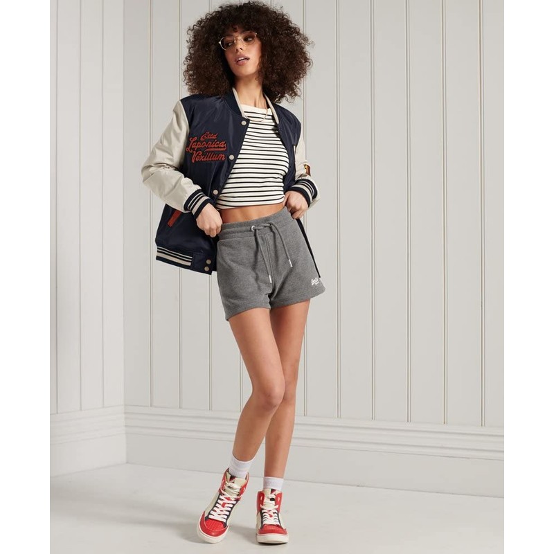 Superdry Women's Ol Classic Jersey Shorts, Dark Marl