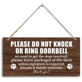 Please Do Not Disturb Wooden Plaque Decor, Hanging Home Decor Sign, 12x6 inch