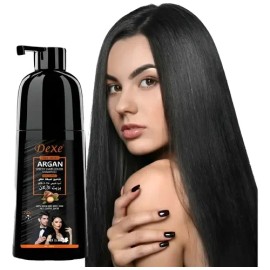 Shampoo Tinte Argán Negro Cubre Canas Barba Dexe