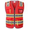 JKSafety 9 Pockets Hi-Vis Mesh Safety Vest for men and