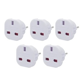 UK to EU Travel Plug Adapter, UK 3 Pin to Germany/Europe 2 Pin Travel Plug Adapter Plug for Spain, France, Portugal, Netherlands, Greece, Poland, Turkey