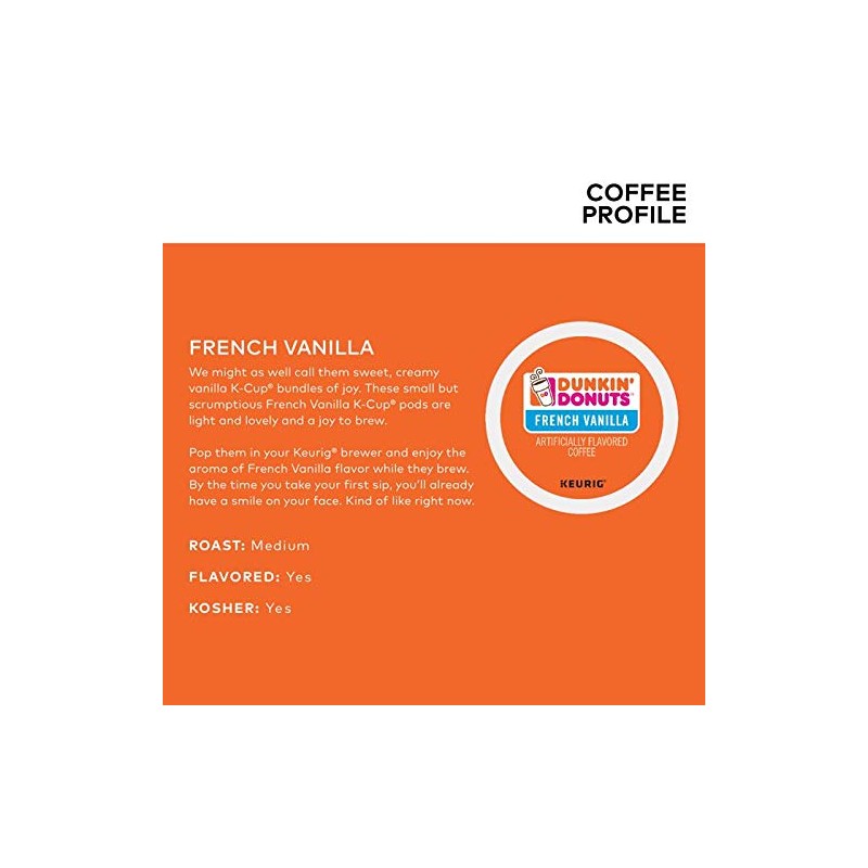 Dunkin' French Vanilla Coffee, Medium Roast (400847)