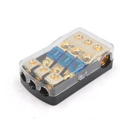 KMZSHPJNY 60A Audio AGU Style 1 in 3 Out Circuit Breaker Fuse Holder Amplifier for Car