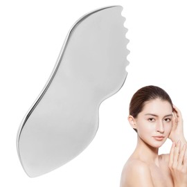 1Pc Gua Sha Edelstahl, Guasha Werkzeug Gesicht für Lymphdrainage - Gua Sha Stein für Augenschwellungen Hautstraffung