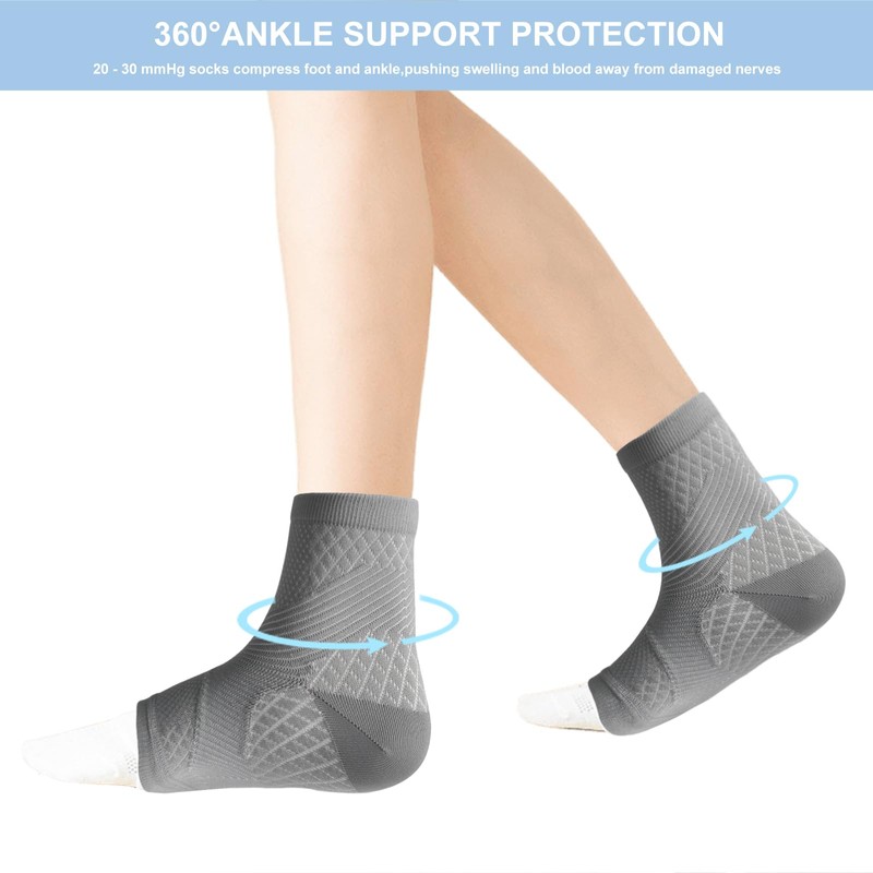 NuCamper Ankle Brace Ankle Brace for Women/Men, Compression Socks, Breathable,