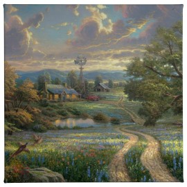Thomas Kinkade Country Living 14 x 14 Wrapped Canvas