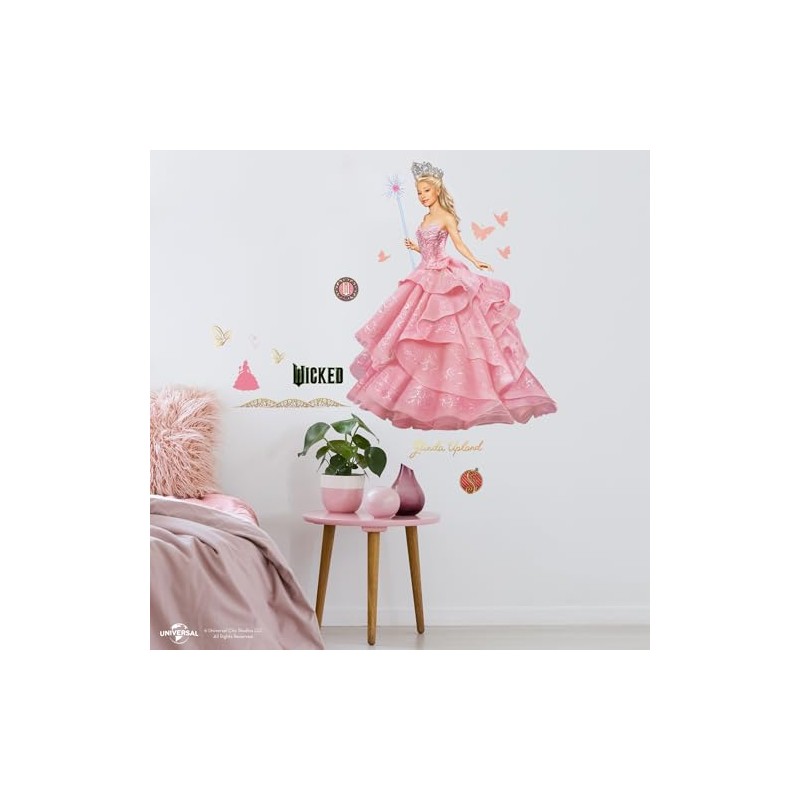 RoomMates Wicked Glinda Pink Wall Decals, RMK5571GM