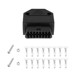 EMSea OBD2 Auto Diagnosegerät OBD II 16 Pin Stecker auf Buchse Fahrzeug Diagnose Extender Buchse mit Schrauben Diagnosewerkzeug (Schwarz)