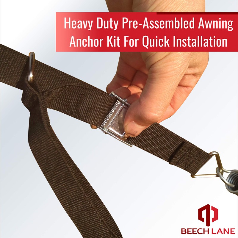 Beech Lane Heavy Duty Pre-Assembled RV Awning Anchor Kit, Sturdy