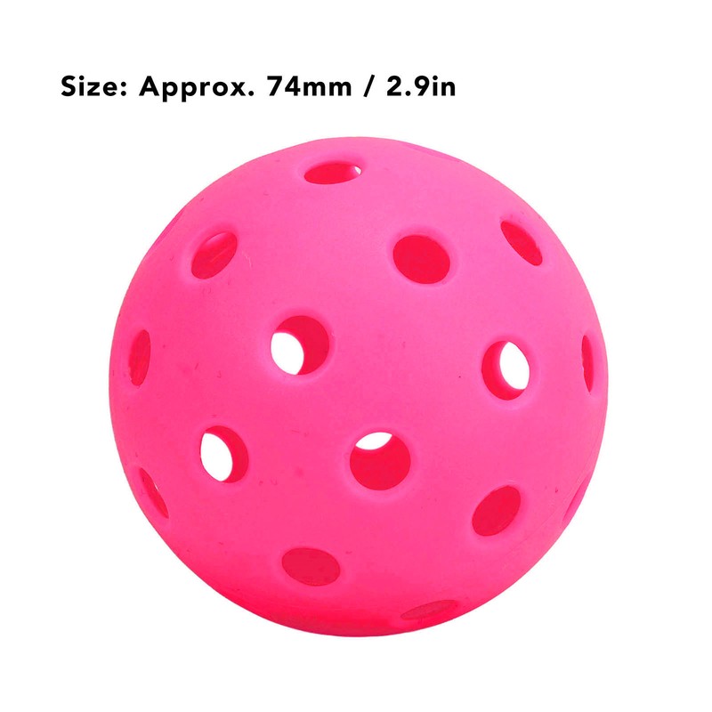 12PCS 74mm 40 Holes Pickleballs PE Plastic High Elasticity Pickleball