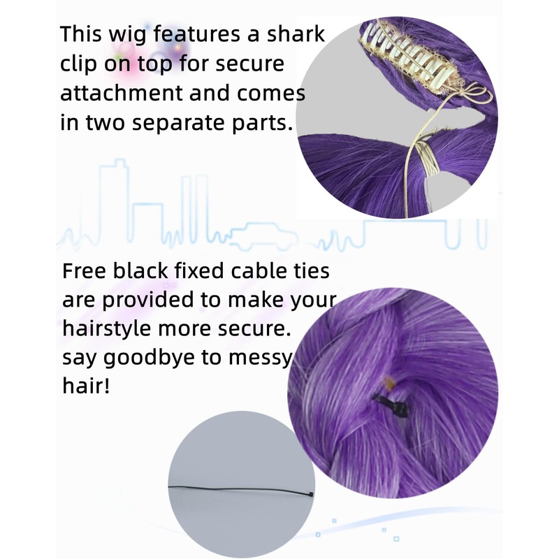 SHNQCHURE Halloween Cosplay Wig Hunters Costume Accessories with Adjustable Lace