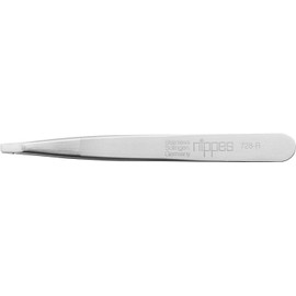 nippes Solingen Tweezers with Straight Narrow Tip | Stainless Steel | 9.5 cm | Matte Silver | Tweezers Eyebrow Plucking | Tweezers Pointed | For Precise Hair Removal | Made in Germany