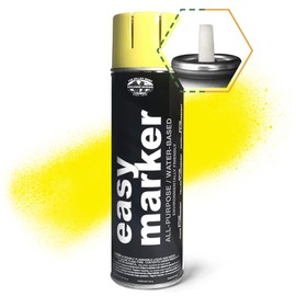 Fox Valley Easy Marker Inverted Utility Marking Spray Paint - Easy Use Inverted Marking Paint Spray Can, Grass Marking Paint & Parking Lot Paint, 18 oz (Pack of 12), Yellow Fluorescent