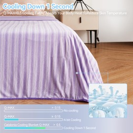 Catalonia Cooling Blanket for Hot Sleepers, Summer Bed Blanket for Warm Night Sweat, Cool Sofa Throw Blanket for Hot Flashes, Soft Thin Lightweight Blanket for Adults Kids