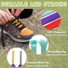 YJRVFINE Solid Flat Shoe Laces: Metal Tips Thick Shoelaces for