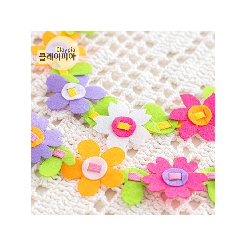 Artbox/Claypia Non-woven Fabric Flower Necklace Making Elementary School Craft Materials