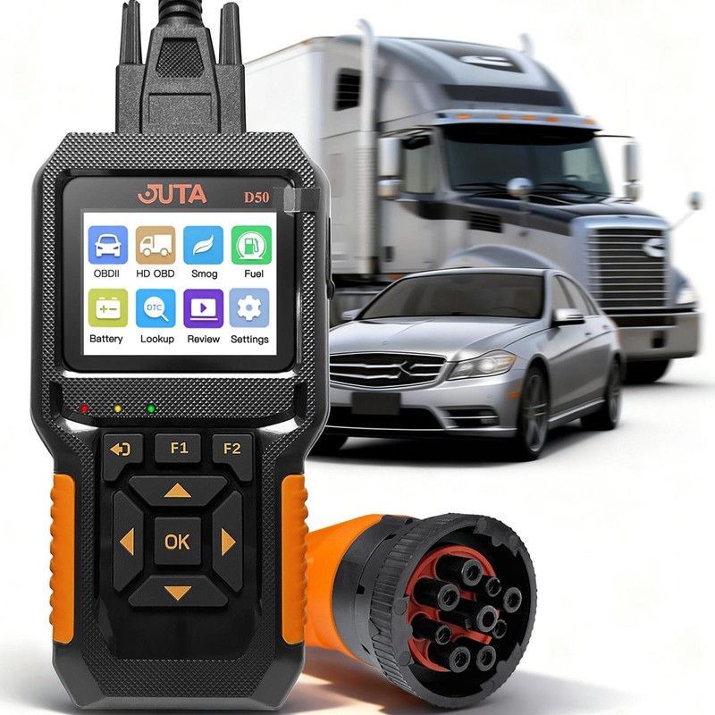 JUTA Heavy Duty Truck Scanner Diesel OBD2 Diagnostic Scan Tool,