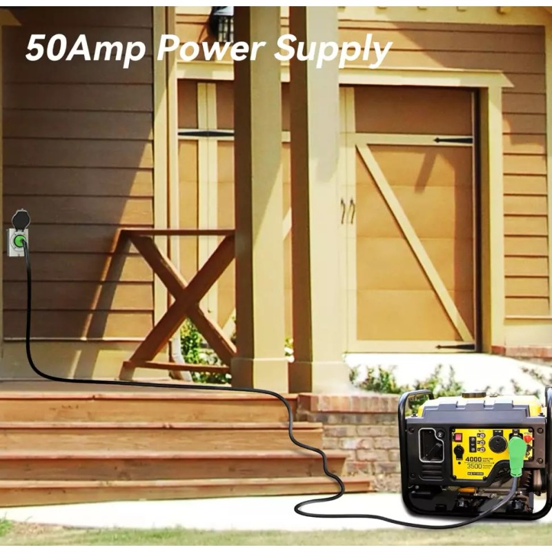 RVMATE 50 Amp 15 Feet RV/Generator Lockable Power Extension Cord