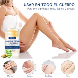 Crema Hidratante Urea 60 para Pies - Crema Hidratante para Pies y Manos - Exfoliante para Piel Seca (40g)