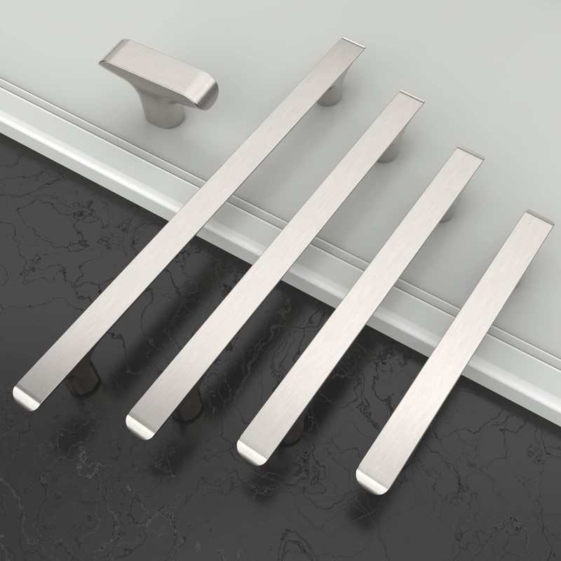 Amerdeco 10 Pack Brushed Satin Nickel Cabinet Knobs 2 Inch(50MM)