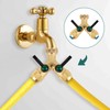 Tesmotor 2 Way Brass Tap Splitter, Garden Hose Y Splitter,
