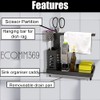 ECOMM369 Modern Minimalist Black Stainless Steel Kitchen Sink Caddy Organiser,