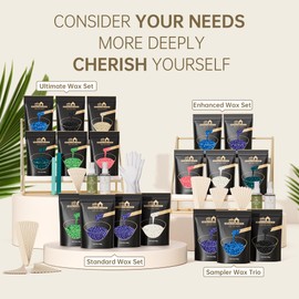 Lifestance Wax Beads Set, 3 Kinds of Waxing Beads, Hard Wax Beans with Lavender & Chamomile & Blackberry, Perfect for Any Wax Warmers, Wax Beads for Hair Removal for Body & Legs