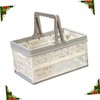 SUPVOX Foldable Basket Plastic Shopping Basket Vegetable Storage Fruit Organizer