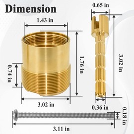 Ebrmeiwo 970-0830 Plumbing Extension Kit for Secure Fit Handle, Replacement Parts, Gold