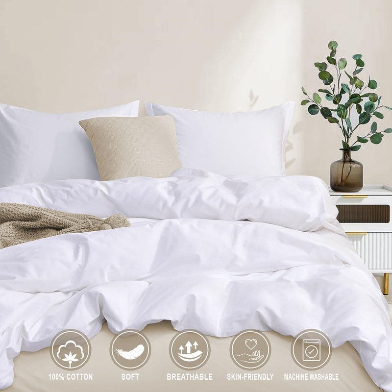 Colourful Snail 100-Percent Cotton Duvet Cover Set, Hidden Zipper Closure,