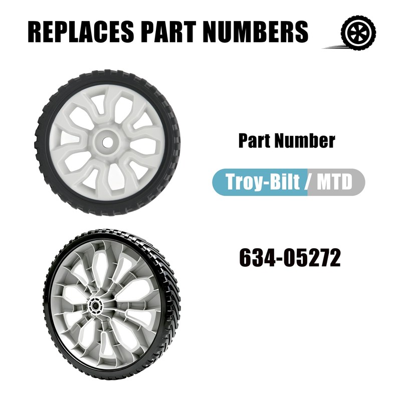 Sutmorly 7 inch Front Wheel Assembly for Most Walk-Behind Mowers,