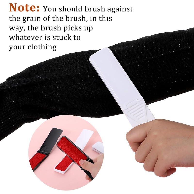 Foldable Travel Lint Brush, 4Pcs Folding Mini Pocket Lint Brush,Foldable