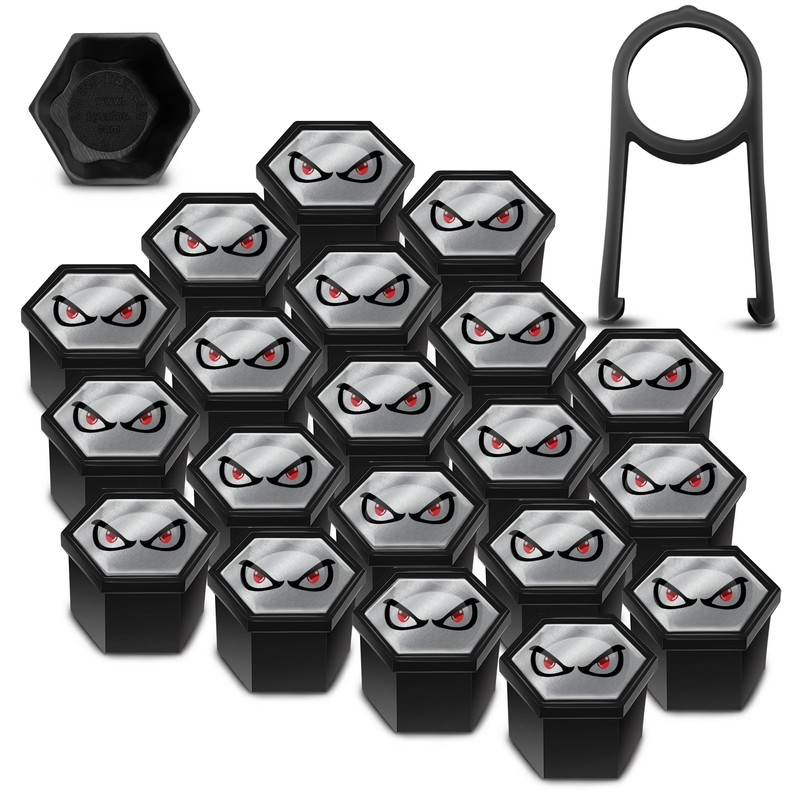 SkinoEu Wheel Nut Covers Bolts Caps Universal 17mm With Removal