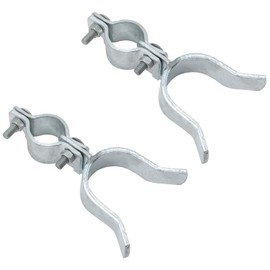 VIVIDA 1-3/8" x 2-3/8" Chain Link Gate Latch 2 PCS, Fence Fork Latch for Metal Gates with Padlock Hole, Galvanized Steel, Chain Link Fence Parts