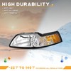 WEELMOTO Halogen Headlights for 1999-2004 Ford Mustang Headlight Assembly Pair