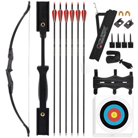 LWANO Recurve Bow for Adults - Archery Takedown Bow and Arrow Set for Adult/Youth/Teens Beginners Target Practicing, Left & Right Handed, 20/30/40lbs (30lbs)