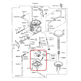 Unbranded Carburetor Float & Chamber Bowl Set For Kawasaki KLR650 KLX650R