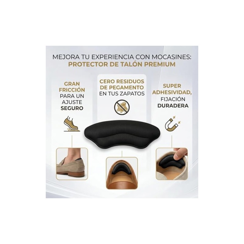 20Pares Almohadillas de Talón para Zapatos,Talón Autoadhesivas(beige+Negro)
