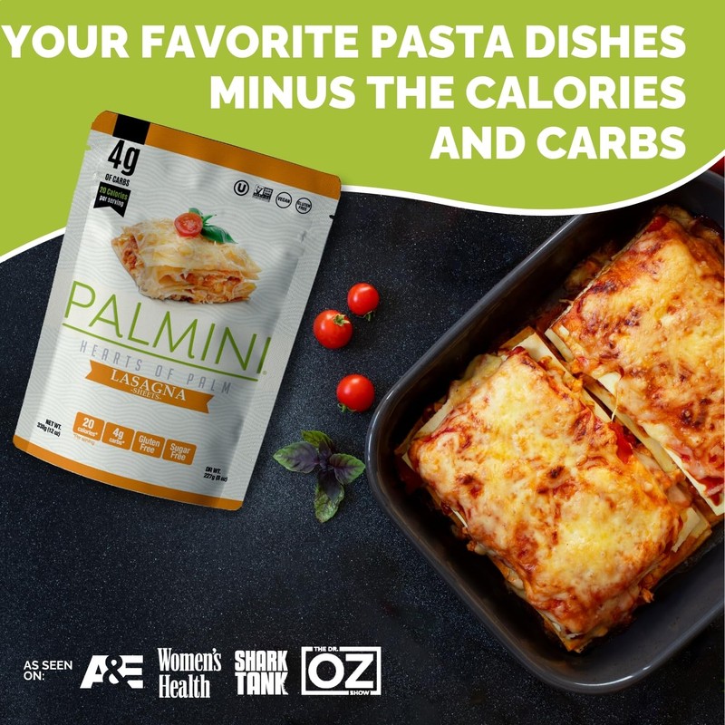 Palmini Lasagna Sheets | Low-Carb, Low-Calorie Hearts of Palm Lasagna