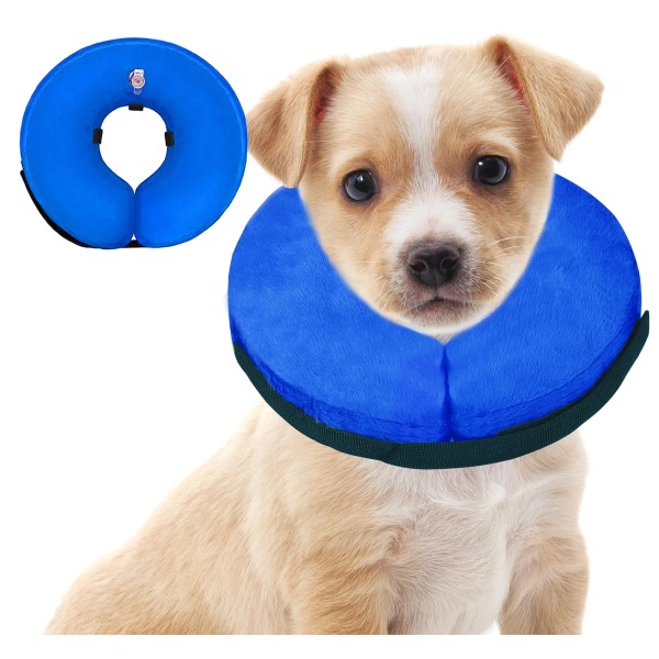 Vcterfk Inflatable Dog Cone Collar After Surgery, Soft Dog Neck