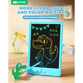 kokodi LCD Painting Board Children's Magic Board Writing Board Children 8.5 Inch Drawing Pad for Toys Children for 3 4 5 6 7 Year Old Boys and Girls (Blue)