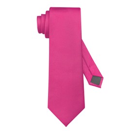 DecTwig Men's Ties Solid Color Formal Neckties 3.15" (8CM) Hot Pink Ties For Men