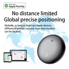 Car GPS Tracker for Vehicles, Worldwide GPS Tracker, GPS Tracker for Vehicles Work with Find My (iOS Only), Car Vehicle Tracking Anti-Lost Locator with App for Cars, Luggage (Black)