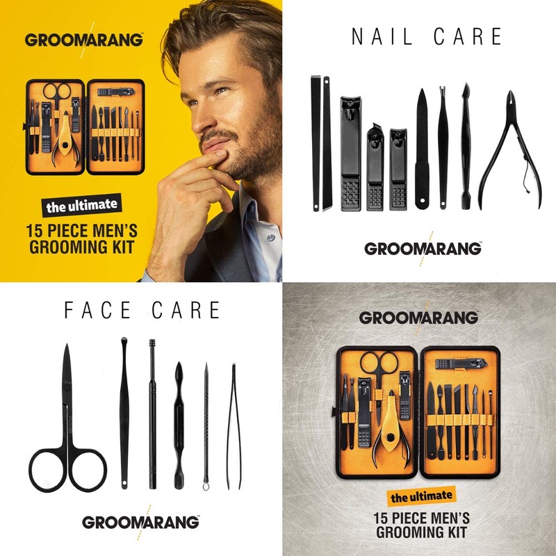 Groomarang 20pc Male Grooming Kit | All in One Mens