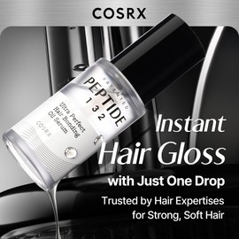 COSRX PEPTIDE 132 Hair Bonding Oil Serum, Travel Size Keratin Treatment for Frizzy, Damaged, Dry Hair – Repairs Split Ends, Adds Hair Gloss with Argan & Jojoba Oils – For All Hair Types – 28ml