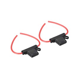 uxcell Fuse Holder in-line 8 Gauge AWG Waterproof Fuse Holder Black 2Pcs for Maxi Fuse
