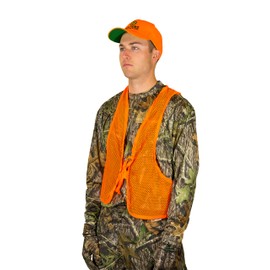 Hunters Specialties Adult Mesh Safety Vest - Blaze Orange High Visibility Mesh Breathable Vest for Hunting, One Size Fit All