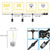 88ft Cool White LED Outdoor String Lights, Waterproof Festoon Light,