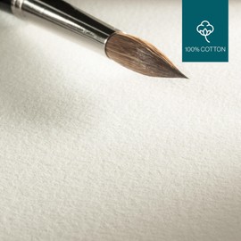 Hahnemühle Watercolour Book 100% Cotton, 250 g/m², Matte, Surface-Glued, 30 Sheets/60 Pages, Watercolour Book (19.5 x 19.5 cm)